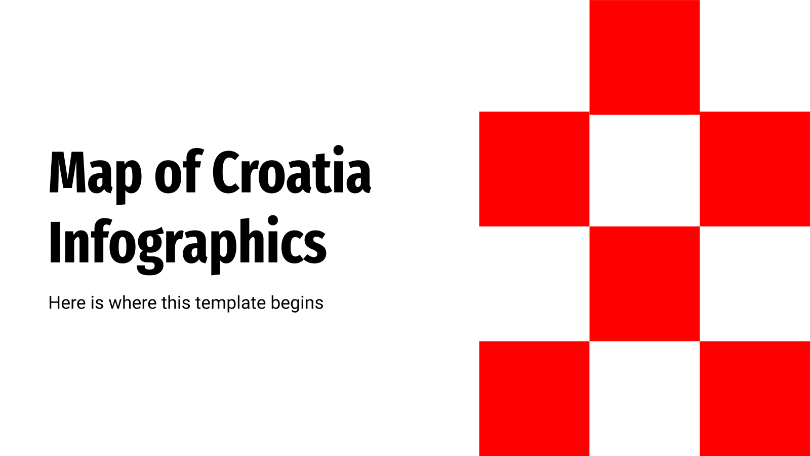 克罗地亚地图信息图PPT模板